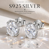 S925 Sterling Silver Radiant Shape 3EX Cut Certified 2.0ct Moissanite Women's Earrings Party Jewelry Gifts With GRA Certificate