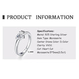 GRA Certified Heart Cut Moissanite Diamond Engagement Rings for Women S925 Sterling Silver Wedding Fine Jewellery