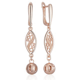 14 Karat Gold Filled Fashion Hollow Ball Flower Ethnic Bride Dangle Earrings