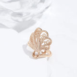14 Karat Gold Filled Fashion Glossy Unique Pattern Ethnic Big Rings for Women