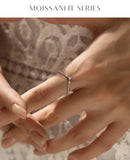 Elegant VVS1 D Colour Moissanite  Exquisite Arrow 925 Sterling Silver Ring