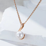 14K Gold Filled Simple Elegant Pearl Fine Daily Pendant And Necklace For Women