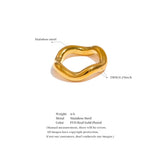 18K Gold Plated High Quality Stainless Steel Twisted Round Simple Daily Ring