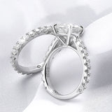 Luxury 18KGP 0.6-4.2CT VVS1 D Colour Moissanite Diamonds 925 Silver Wedding Ring