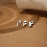 Sterling Silver Six Claws Sparkling Moissanite Diamonds Flat Back Stud Earrings