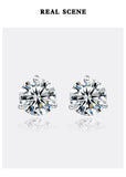 Classic Style D Colour VVS1 Charming Moissanite Diamonds Stud Earrings for Women Sterling Silver Fine Jewellery - The Jewellery Supermarket