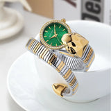 New Snake-Shaped Zircon Diamond-Set Quartz Women's Bold Fashion Watch