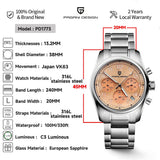 Popular Top Luxury Brand Sports Military Pilot Military AR Sapphire Chronograph 10Bar Quartz Wristwatches for Men - The Jewellery Supermarket
