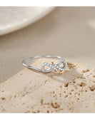Exquisite Geometric Twisted 925 Sterling Silver AAAA Lab Created Diamond Rings