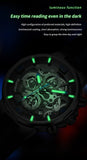 PLAYBOY Fashion Top Brand Luxury Silicone Sport Watch Quartz Date Waterproof Wristwatch Chronograph Mens Watches