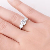 Super Round D Colour VVS1Moissanite Diamonds Ladies Rings Sterling Silver Engagement Wedding Fine Jewellery with GRA