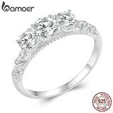 Fabulous 1.1CTTW D Color VVS1 Round Moissanite Diamonds Platinum Plated Ring Silver Lab Diamond Engagement Ring - The Jewellery Supermarket