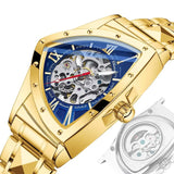 Leisure Hollow Triangle Design Fashion Automatic Movement Mechanical Mens Wristwatches. Luxury WatchesMen Gifts