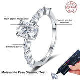 Brilliant VVS1 D Colour 1 carat Oval Cut Moissanite Silver Wedding  Eternity Ring