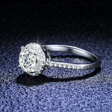 New 100% Real Moissanite Ring D Colour VVS1 Pass Diamond Test Adjustable S925 Silver GRA Certificate Wedding Rings