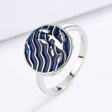 Elegant Fashion Handmade Enamel Round Geometric New Rings for Women