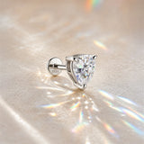 Pear, Princess, Marquise, Cushion Asscher Cut Silver Moissanite Diamonds Stud Earrings