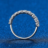 10 Stones 1ct Half Eternity Moissanite Diamonds Engagement Wedding Rings Sterling Silver Stackable Ring for Women