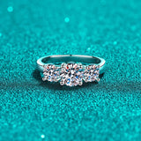 Super 18KGP Sterling Silver Moissanite Diamonds Rings for Women,  European and American Fashion style Fine Jewellery