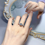 7 Stones 3.2 Carat VVS1 D Colourl Moissanite Wedding S925 Sterling Silver Ring