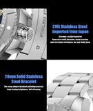 New Professional Dive Sport Mechanical Watches 316L Stainless Steel Sapphire Crystal 50Bar Auto Date Wristwatches