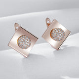 14K Gold Filled Unusual Shiny AAA Zircon Diamonds Dangle High Quality Jewellery Earrings