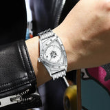 New Arrival Triangle Design Golden Waterproof Stainless Steel Men Sports Quartz Watches - Popular Choice