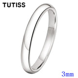 Shiny White Gold Color 2/3/4/5/6/7/8/10mm Tungsten Carbide Rings for Men Women