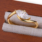 New Design Solitaire 1-2CT Marquise VVS1 D Colour Moissanite Diamonds Silver Ring
