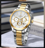 Top Brand Fashion Stainless Steel Waterproof Luminous Date Chronograph VIP New Popular Business Watches for Men - The Jewellery Supermarket