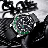 New LUXURY DESIGN Top Mechanical Automatic Watch Sports Rubber Diver Series Watch Luminous Date Display Wristwatches