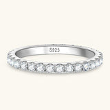 Superb GRA Certified Full 2mm Round Moissanite Diamonds Eternity Ladies S925 Sterling Silver Wedding Fine Jewellery