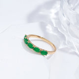 Lovely Opal Green 14K Goled Filled AAA Zircon Crystals Luxury Design Ring