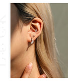 925 Sterling Sliver High-end Crown Lab Diamond Heart Screw Stud Earrings For Women