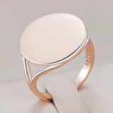 Fashion Glossy 14K Rolled Gold Big Ring Simple Round High Quality Fine Jewellery