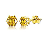 Fabulous Moissanite Diamonds 925 Silver 18K Plated Stud Earrings for Men Women
