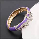 New Arrival Unique Special Leopard On the Enamel Bangle Statement Trendy Bracelet for Women - Party Prom Fashion Gift - The Jewellery Supermarket