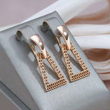 14 Karat Gold Filled Luxury Vintage Triangle Dangle Trendy Earrings For Women