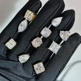 Dazzling 0.5-3ct Moissanite Diamond Sterling Silver Stud Earrings for Women Men