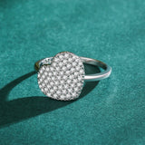 Romantic Heart 925 Sterling Silver Clean AAAA Lab Created Diamond Ring