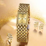 New Arrival Fashion Casual Luxury New Watches for Women Waterproof Square Dial Steel Belt Quartz Wrist Watches