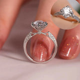 Luxury 1 Carat Moissanite 100% S925 Silver D Color VVS1 GRA Certified Solitaire Rings for Women Fine Jewellery