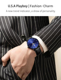 New High Quality Waterproof Fashion Genuine Leather Strap Quartz Wristwatches Luxury Calendar Mens Wristwatches