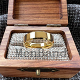 High Quality Beveled Edges Flat Polished 6/8MM Men Women Tungsten Carbide Rings