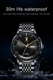 Top Brand Luxury Mechanical Watch for Men - Grey Dial Stainless Steel Waterproof Date Week Automatic WristWatches
