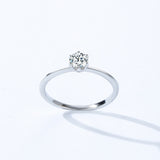 Stunning 925 Sterling Silver AAAA Lab Created Diamond Stackable Solitaire Ring