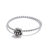 18K Gold Plated Popular Stainless Steel Metal Cast Small Flower Fashion Ring