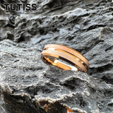 Sandblasted Finish 14K Gold Plated  6mm/8mm Tungsten Carbide Rings for Men Women
