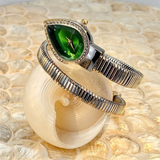 New Snake-Shaped Water Drop Headed Stainless Steel Strap Elegant Quartz Watch
