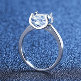 Excellent 0.5-3CT D VVS1 Round Moissanite Diamonds Rings for Women Sterling Silver Engagement Wedding Fine Jewellery